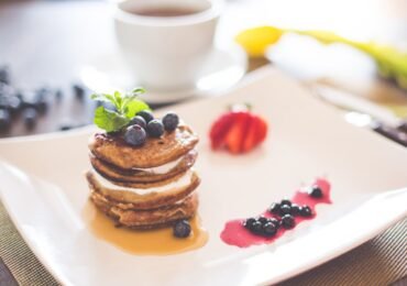 Pancakes with Cottage Cheese And Blueberries