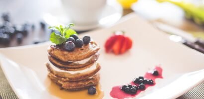 Pancakes with Cottage Cheese And Blueberries